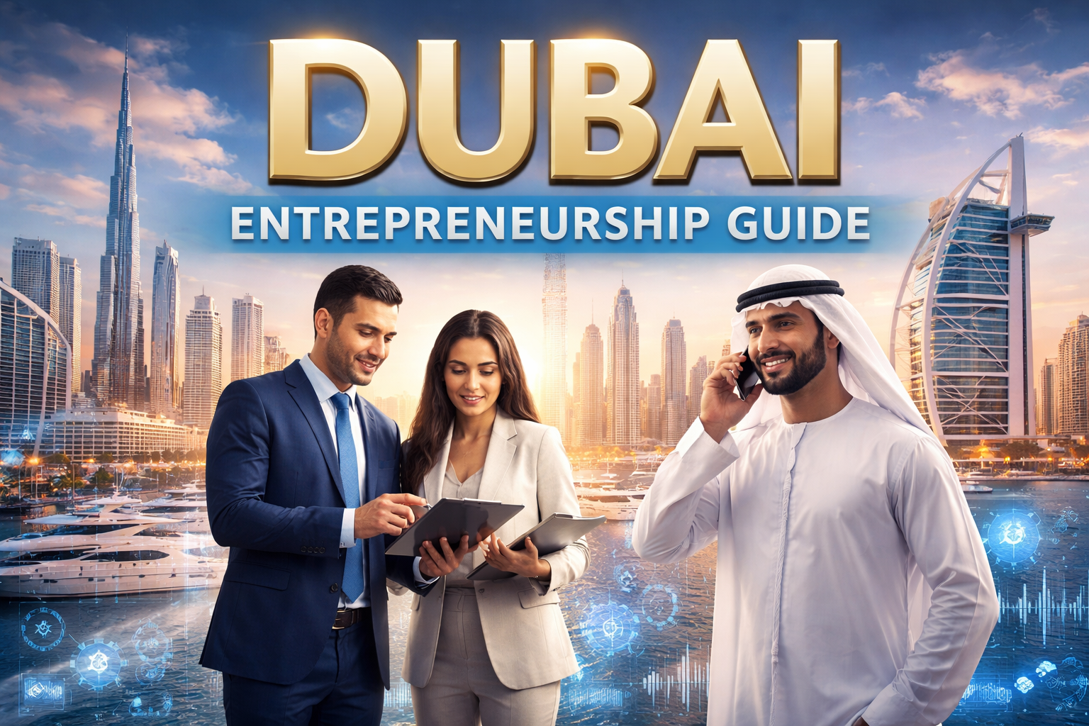 Comprehensive Dubai entrepreneurship guide for entrepreneurs and investors: legal setup, free zones, funding, market entry, growth tactics and tax benefits